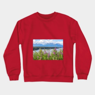 USA. Alaska. Denali National Park. Fireweeds. Crewneck Sweatshirt